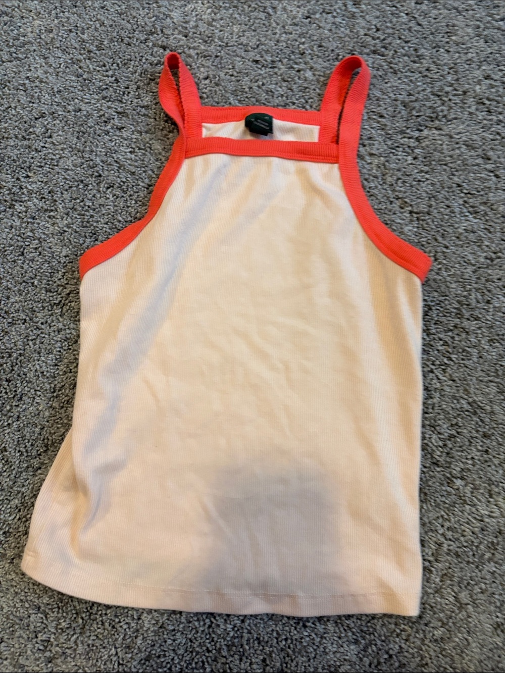 wild fable Cream Tank Top with Coral Trim